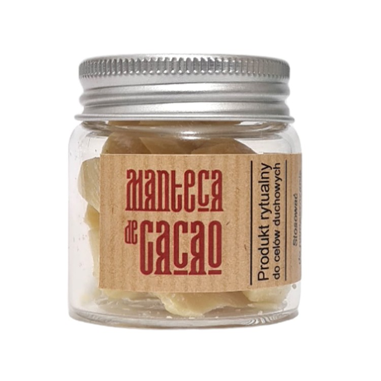 Manteca de Cacao – słoiczek z tradycyjnym tłuszczem kakaowym do rytuałów na dobrobyt, miłość i zdrowie | Cedrowe Wzgórza