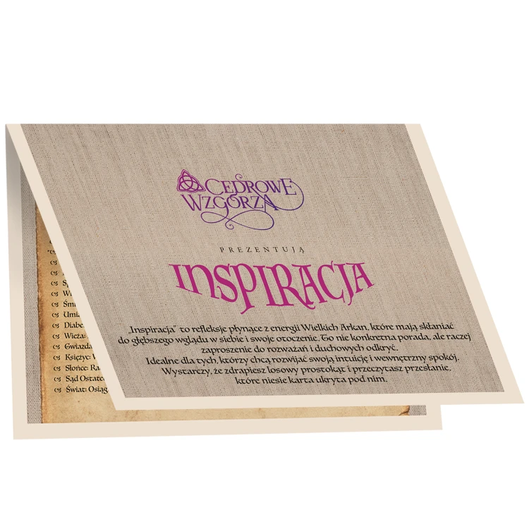 Inspiracja - zdrapka tarotowa Cedrowe Wzgórza