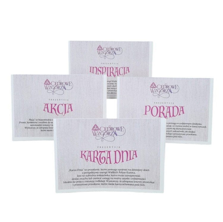 Tarotrowe zdrapki - Cedrowe Wzgórza - wygląd zdrapek