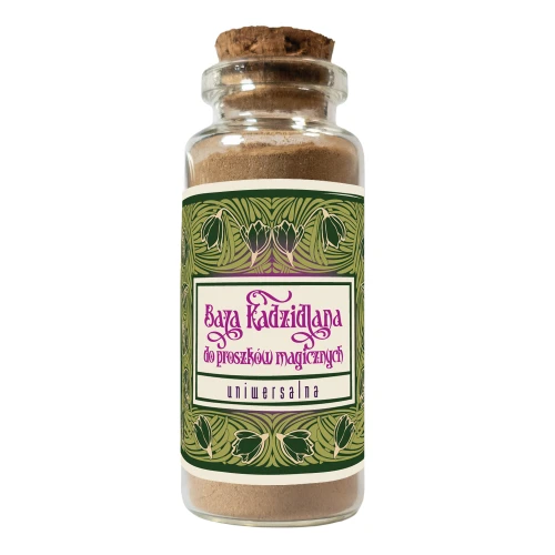 Baza Kadzidlana do proszków hoodoo, szklana fiolka z korkiem. Cedrowe Wzgórza