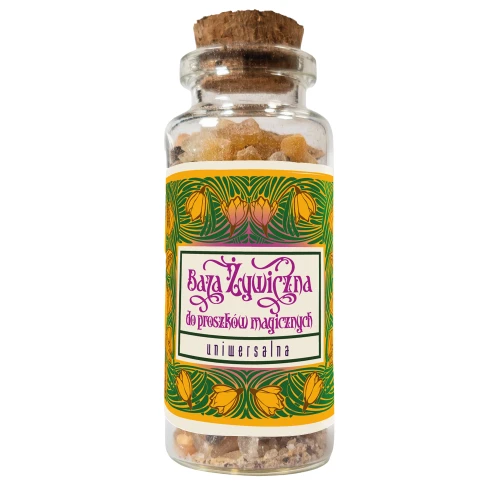 Baza Żywiczna do proszków hoodoo, szklana fiolka z korkiem. Cedrowe Wzgórza